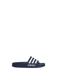 Adidas - Klapki Adilette Shower. Kolor: niebieski, biały, wielokolorowy. Styl: sportowy