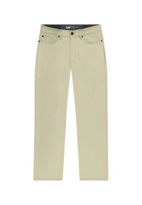 Lee - MESKIE SPODNIE LEE SLIM FIT MVP OSCAR KHAKI 112370603. Kolor: brązowy #4