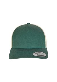 FLEXFIT - Czapka Trucker Flexfit Retro. Kolor: wielokolorowy, beżowy, zielony. Styl: retro #1