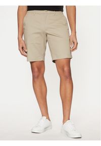 Calvin Klein Szorty materiałowe K10K114071 Beżowy Slim Fit. Kolor: beżowy. Materiał: bawełna