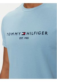 TOMMY HILFIGER - Tommy Hilfiger T-Shirt Logo MW0MW11797 Błękitny Regular Fit. Kolor: niebieski. Materiał: bawełna #5