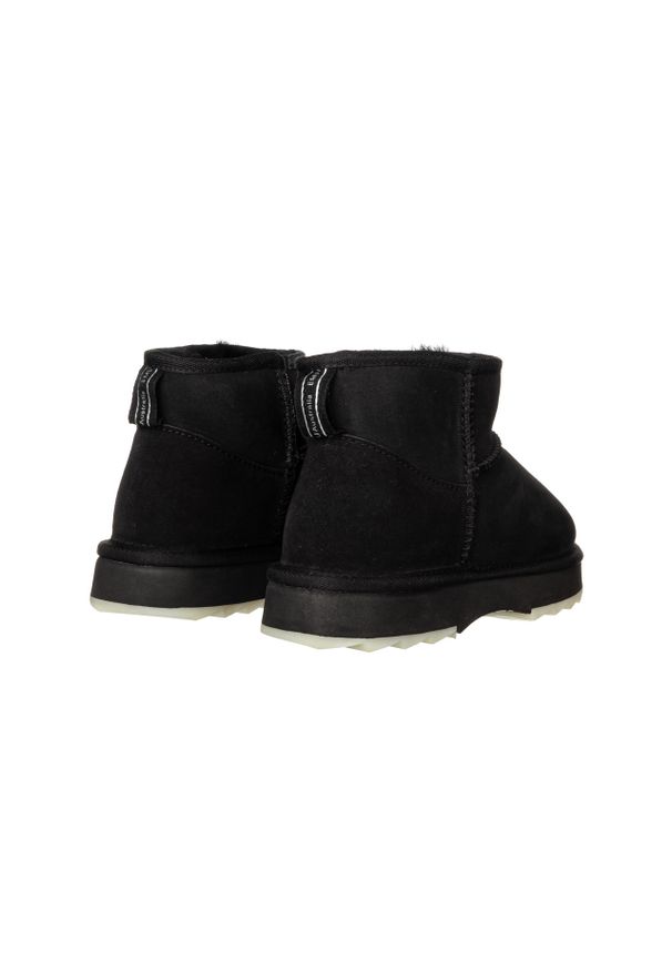emu - Śniegowce Emu Sharky Micro Black 119141, Czarny, Skóra naturalna. Kolor: czarny. Materiał: skóra. Szerokość cholewki: normalna. Styl: elegancki