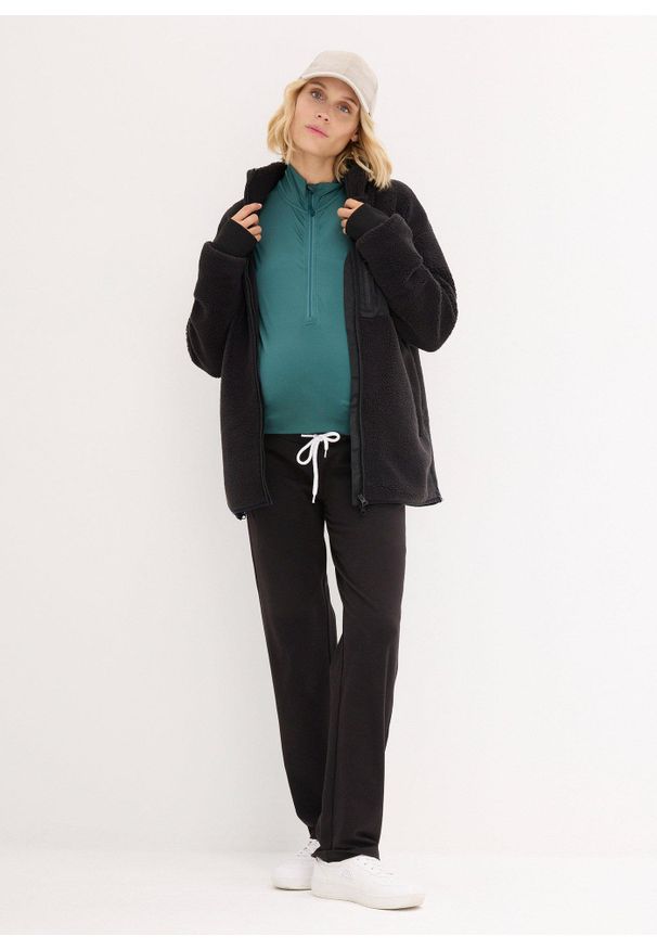 bonprix - Spodnie ciążowe dresowe (2 pary). Kolekcja: moda ciążowa. Kolor: niebieski. Materiał: dresówka. Wzór: paski. Styl: sportowy