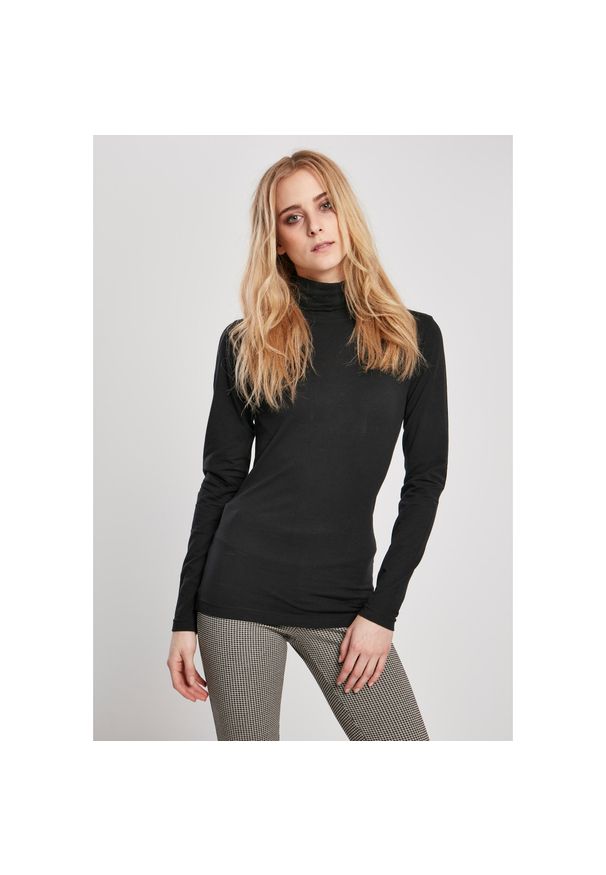 Golf damski Urban Classics basic. Typ kołnierza: golf. Kolor: czarny. Materiał: polar. Sezon: zima. Sport: golf