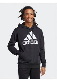 Adidas - adidas Bluza Essentials Logo Hoodie IC0440 Czarny Regular Fit. Kolor: czarny. Materiał: bawełna