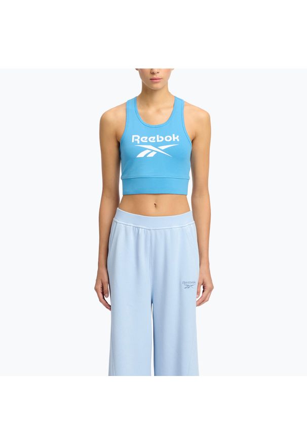 Reebok Fitness - Biustonosz Reebok Identity Big Logo. Kolor: niebieski. Sport: fitness