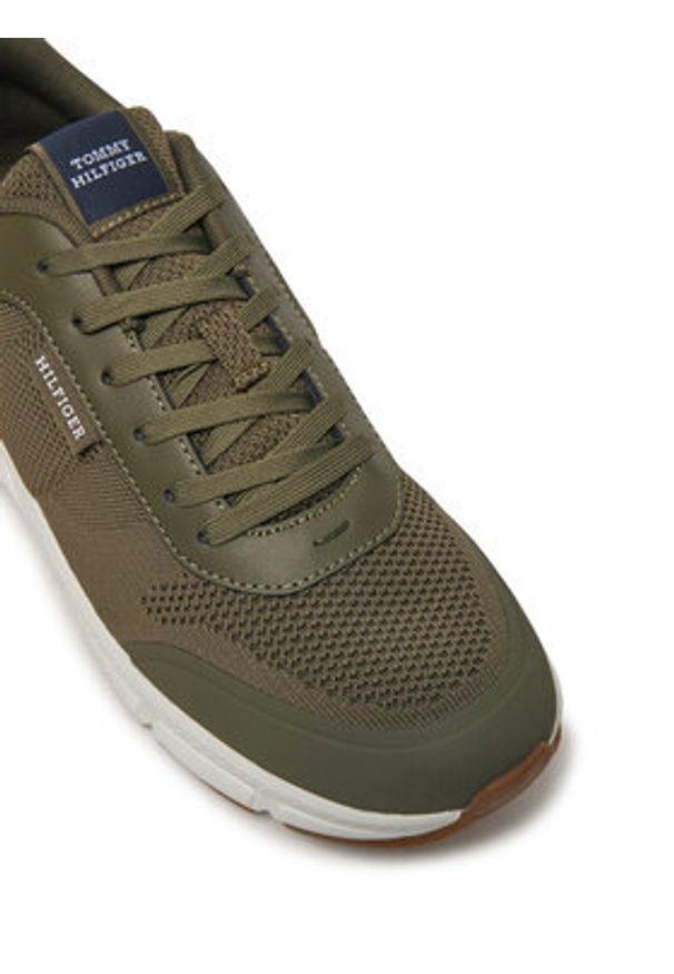 TOMMY HILFIGER - Tommy Hilfiger Sneakersy Lightweight Modern FM0FM05326 Khaki. Kolor: brązowy. Materiał: materiał