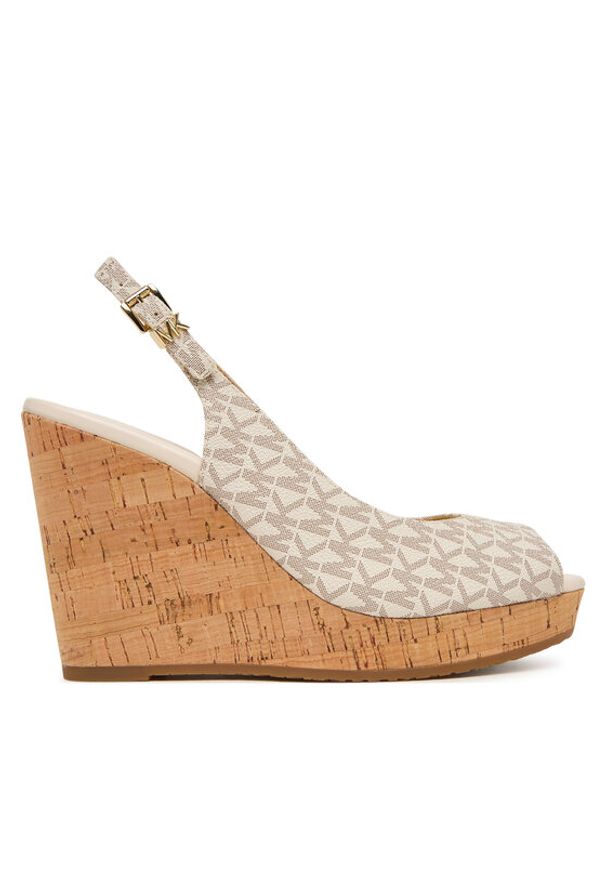 MICHAEL Michael Kors Sandały Rosie Wedge 40S6RSHS1B Écru. Kolor: kremowy. Materiał: skóra