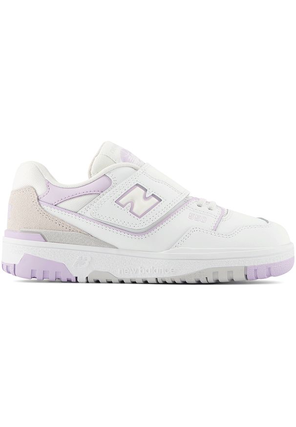 Buty dziecięce New Balance PHB550WK – białe. Okazja: na co dzień. Kolor: biały. Materiał: guma, materiał, skóra, zamsz. Szerokość cholewki: normalna. Sport: koszykówka, turystyka piesza