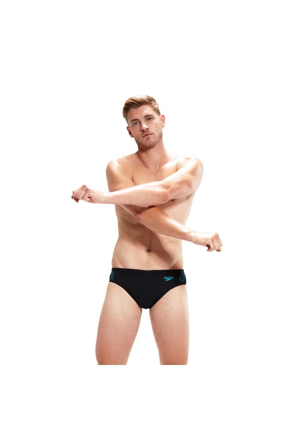 Slipy kąpielowe męskie Speedo Hyper Boom Splice Brief. Kolor: czarny, niebieski, wielokolorowy