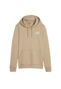 Puma - Damska Bluza Z Kapturem Z Haftem Essential. Typ kołnierza: kaptur. Kolor: beżowy. Wzór: haft