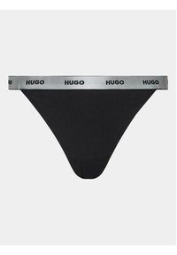 Hugo Komplet 3 par stringów 50502802 Czarny. Kolor: czarny. Materiał: bawełna