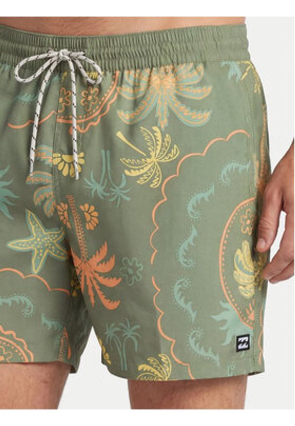 Billabong Szorty kąpielowe EBYJV00159 Zielony Regular Fit. Kolor: zielony. Materiał: syntetyk