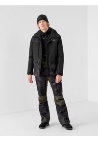 4f - Kurtka snowboardowa membrana 8 000 męska. Typ kołnierza: kaptur. Kolor: czarny. Materiał: syntetyk, materiał, puch. Sezon: zima. Sport: snowboard #2