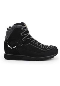 Buty trekkingowe męskie Salewa MS Mtn Trainer 2 Winter. Wysokość cholewki: za kostkę. Zapięcie: sznurówki. Kolor: wielokolorowy, czarny, szary. Materiał: materiał. Szerokość cholewki: normalna