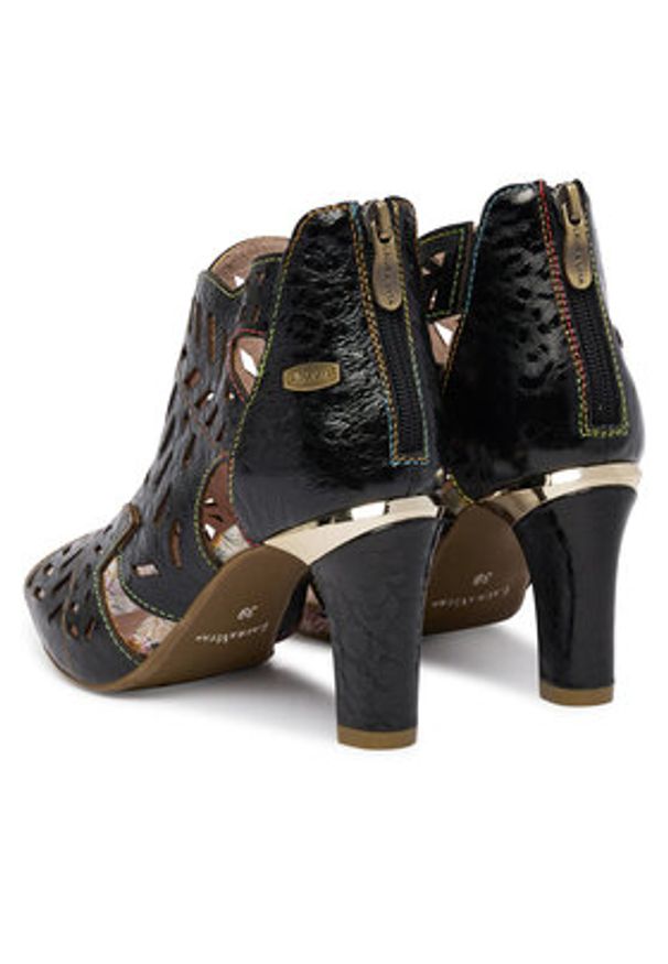 Laura Vita Sandały Albane 48 Czarny. Kolor: czarny. Materiał: skóra