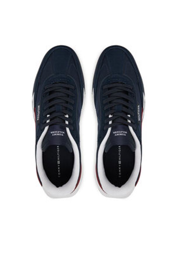 TOMMY HILFIGER - Tommy Hilfiger Sneakersy Retro Runner Nylon Mix FM0FM05523 Granatowy. Kolor: niebieski. Materiał: zamsz, skóra
