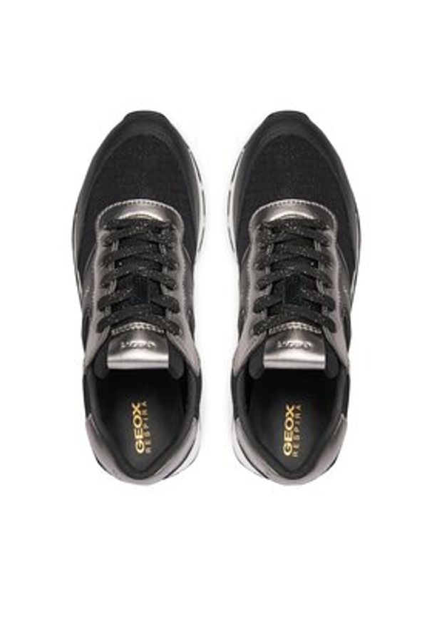 Geox Sneakersy D Spherica Vseries D45F4A 01485 C9999 Czarny. Kolor: czarny. Materiał: materiał