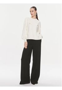 TwinSet - TWINSET Sweter 241TP3090 Écru Loose Fit. Materiał: wiskoza #3
