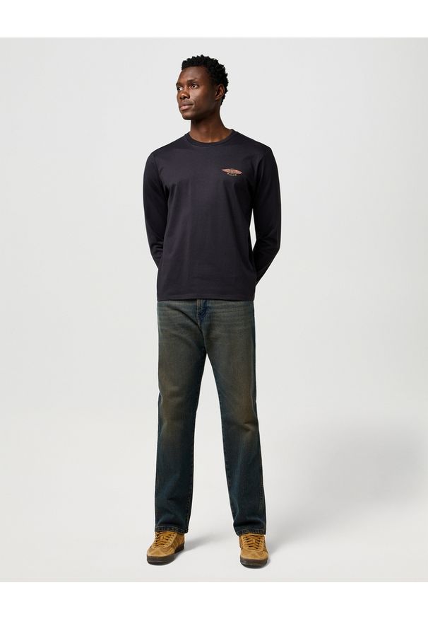 Wrangler - MESKA KOSZULKA WRANGLER LS AMERICANA TEE BLACK 112371470