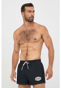 BOSS szorty kąpielowe kolor czarny. Kolor: czarny
