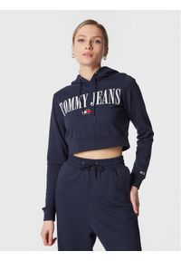 Tommy Jeans Bluza Archive DW0DW14927 Granatowy Cropped Fit. Kolor: niebieski. Materiał: bawełna