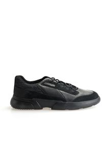 Geox Sneakersy "U Smoother" | U04AFA08522 | U Smoother | Mężczyzna | Czarny. Nosek buta: okrągły. Kolor: czarny. Materiał: skóra ekologiczna #3