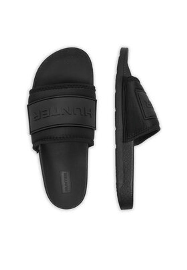 Hunter Klapki W-865993 Czarny. Kolor: czarny. Materiał: materiał