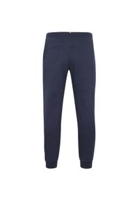 Spodnie Le Coq Sportif Essential, Mężczyźni. Kolor: niebieski. Materiał: materiał, poliester, bawełna. Sport: fitness