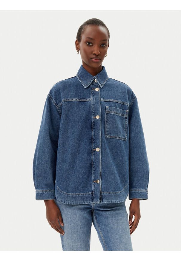 Marella Koszula jeansowa Artista 2515111181 Niebieski Regular Fit. Kolor: niebieski. Materiał: bawełna