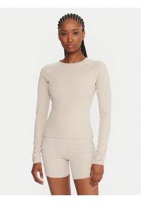 Reebok Koszulka techniczna Reebok X Ewa Chodakowska RK25316CCW Beżowy Slim Fit. Kolor: beżowy. Materiał: syntetyk