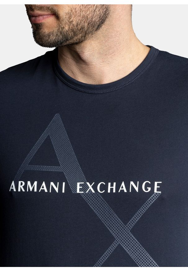 Koszulka męska granatowa Armani Exchange 8NZT76 Z8H4Z 1510. Kolor: niebieski