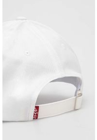 Levi's® - Levi's czapka z daszkiem kolor biały gładka. Kolor: biały. Wzór: gładki. Styl: biznesowy #4