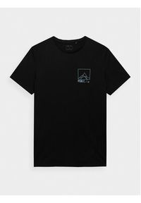 4f - 4F T-Shirt 4FAW23TTSHM0894 Czarny Regular Fit. Kolor: czarny. Materiał: bawełna
