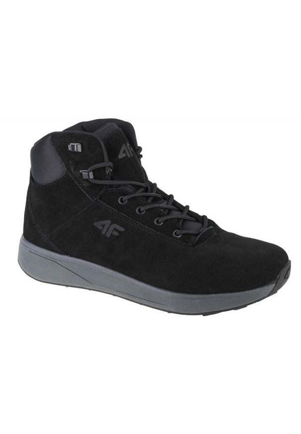 4f - Buty 4F Element Boots M 4FAW22FWINM013-20S czarne. Zapięcie: sznurówki. Kolor: czarny. Materiał: syntetyk, zamsz, skóra, guma
