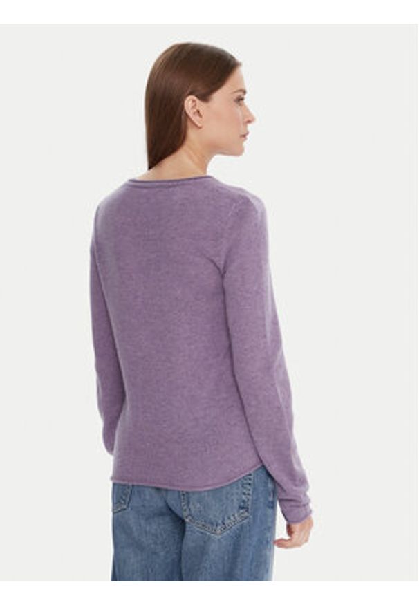 TOMMY HILFIGER - Tommy Hilfiger Sweter WW0WW40264 Fioletowy Regular Fit. Kolor: fioletowy. Materiał: wełna