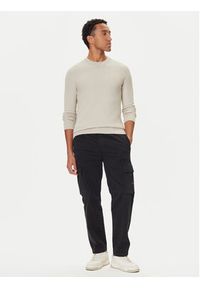 BOSS Sweter Klapok 50548673 Beżowy Regular Fit. Kolor: beżowy. Materiał: bawełna #3