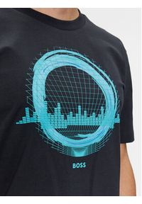 BOSS - Boss T-Shirt Tee 8 50506372 Granatowy Regular Fit. Kolor: niebieski. Materiał: bawełna #3