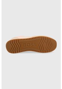 BOSS sneakersy Kai kolor różowy 50493249. Nosek buta: okrągły. Kolor: różowy. Materiał: guma #2