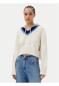 Pinko - PINKO Sweter Breithorn Maglia 104621 Écru Relaxed Fit. Materiał: bawełna #1