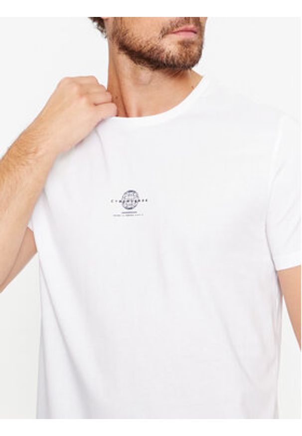 4f - 4F T-Shirt 4FAW23TTSHM0889 Biały Regular Fit. Kolor: biały. Materiał: bawełna