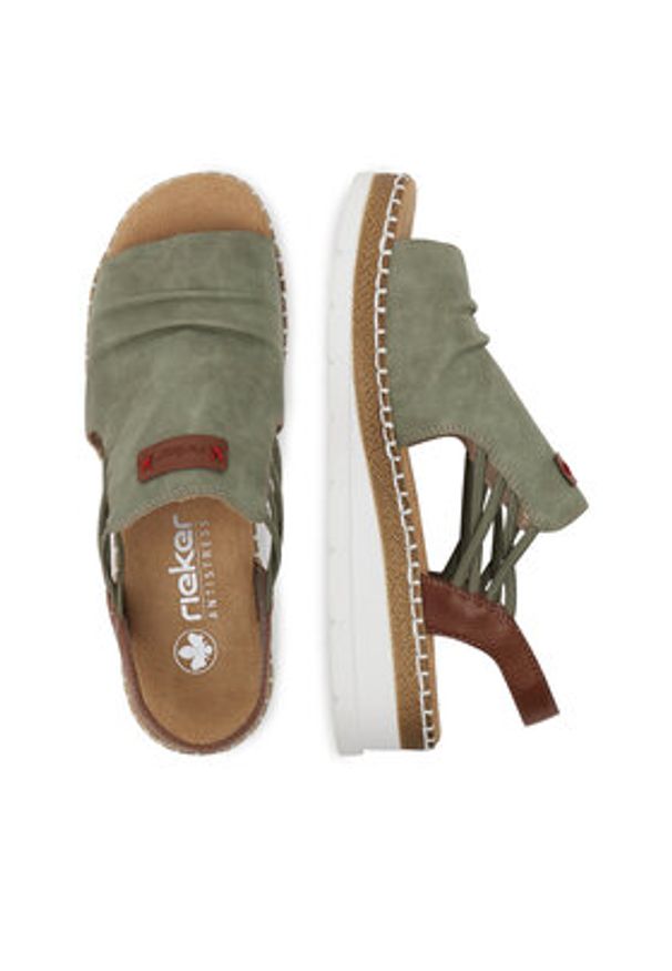 Rieker Sandały CEO-V1261-52 Zielony. Kolor: zielony. Materiał: syntetyk