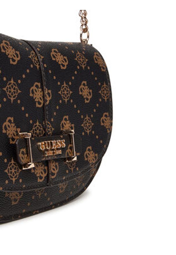 Guess Torebka Carrie Logo HWGP98 98200 Brązowy. Kolor: brązowy. Materiał: skórzane