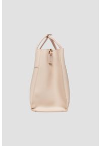 Valentino by Mario Valentino - VALENTINO Beżowa shopperka Alexia. Kolor: beżowy. Wzór: aplikacja, paski #10