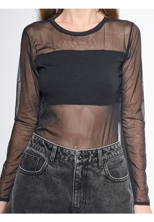 Sinsay - Body - czarny. Kolor: czarny