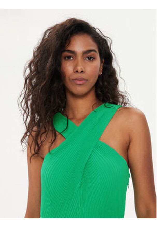 Liu Jo Sukienka codzienna MA4010 T5975 Zielony Regular Fit. Okazja: na co dzień. Kolor: zielony. Materiał: syntetyk. Typ sukienki: proste. Styl: casual