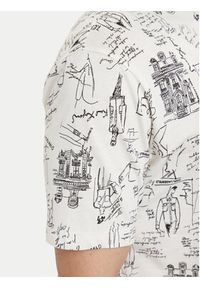 Karl Lagerfeld - KARL LAGERFELD T-Shirt 755139 563224 Biały Regular Fit. Typ kołnierza: dekolt w karo. Kolor: biały. Materiał: bawełna #5