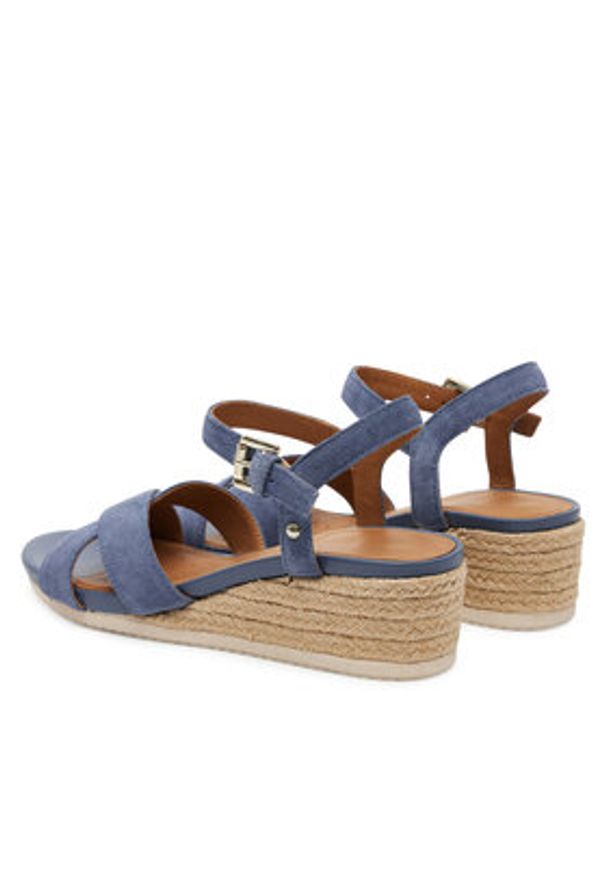 Geox Espadryle D Ischia Corda D55HHB 00020 C4005 Granatowy. Kolor: niebieski. Materiał: zamsz, skóra