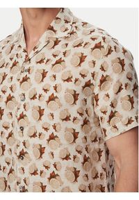 Bugatti Koszula 9253-18908E Beżowy jasny Regular Fit. Kolor: beżowy. Materiał: len #5