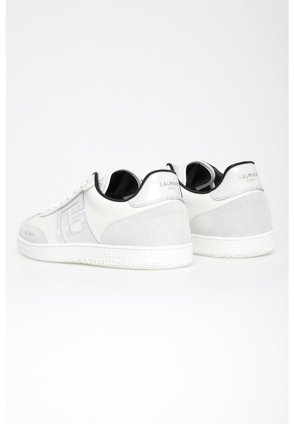 Balmain - Sneakersy męskie skórzane BALMAIN. Materiał: skóra